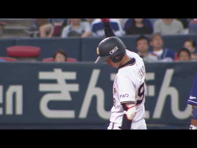 【3回裏】痛烈な当たり!! バファローズ・佐野の同点タイムリー2ベース!! 2019/6/12 B-D