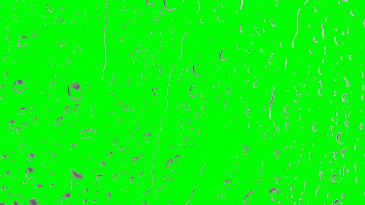 Rain Drops on Glass Window -1080p Green Screen