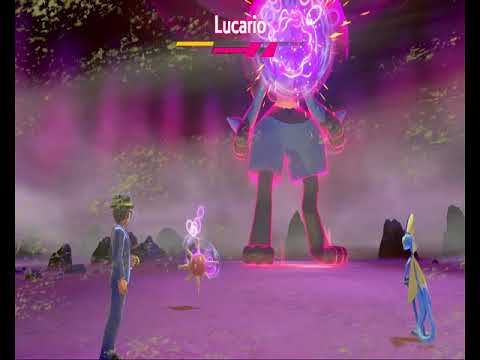 Pokemon Sword & Shield - Dynamax Lucario Max Raid Battle Gameplay