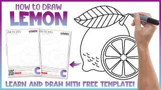 How to Draw a Lemon -  Free Dot to Dot 🍋 Connect the Dots Printable