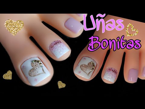 DISEÑO DE UÑAS BONITAS/Uñas decoradas/uñas sencillas/diseño de UÑAS con CORAZÓN ❤️😍.
