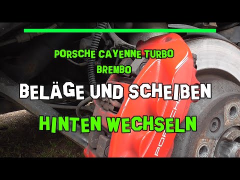 Porsche Cayenne Turbo Brembo Bremsen 18 Plus Beläge und Scheiben hinten wechseln 957 9PA 4.8 18" 957