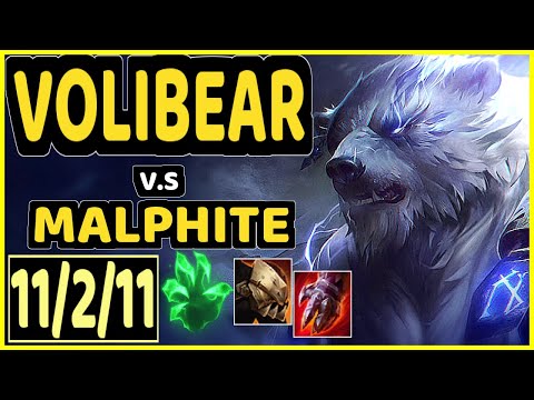 BROKEN BLADE (VOLIBEAR) vs MALPHITE - 11/2/11 KDA TOP GAMEPLAY - EUW Ranked MASTER