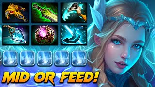 Crystal Maiden Solo Mid or Feed! - Dota 2 Pro Gameplay [Watch & Learn]
