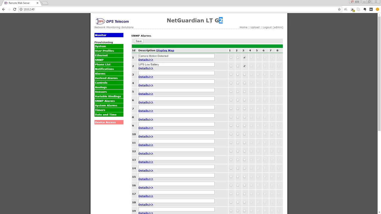 Processing SNMP traps with an RTU: NetGuardian LT G2