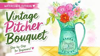 Paint This Vintage Pitcher Bouquet