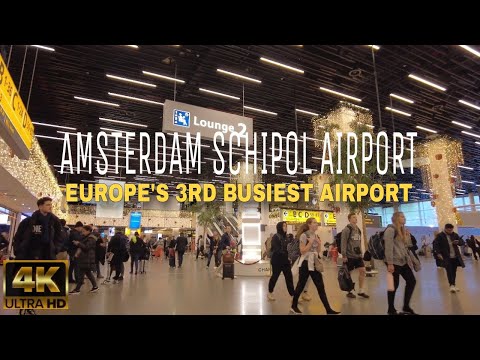 Amsterdam Airport Schiphol Walk Tour 2024 |4K| AMS | Europe's 3rd Busiest Airport | Netherlands