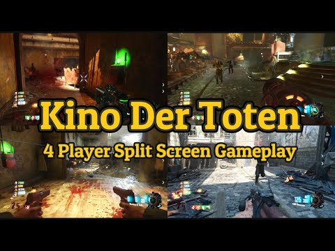 Black Ops 3 Zombies - Kino Der Toten 4 Player Split Screen Gameplay