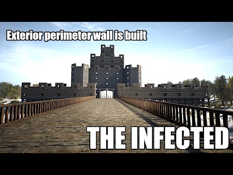 The Infected S8E72 - Exterior perimeter wall is built