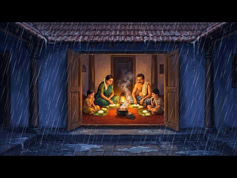 One Peaceful Rainy Night in Our Village 🌧️ | Family Life & Rain Ambience