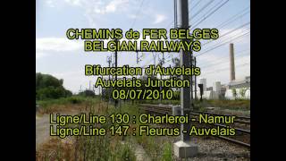 preview picture of video 'Trains lignes 130 & 147 à Auvelais (Belgium)'