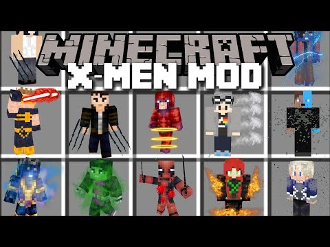 Minecraft XMEN SUPERHERO MOD / FIGHT WOLVERINE AND TRANSFORM IN TO YOUR SUPERHERO!! Minecraft