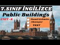 7. Sınıf İngilizce 8. Ünite Kelimeleri ve Kelime Testi | Public Buildings