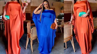 Stylish Bubu Kaftan Dress Tutorial With a Tight Waist and Open Sleeves.