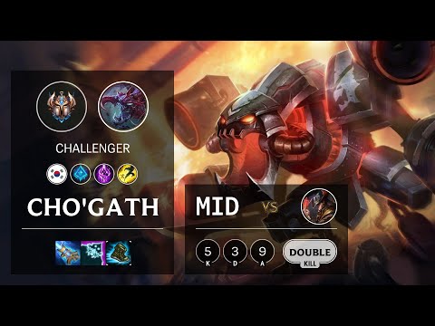 Cho'Gath Mid vs Twisted Fate - KR Challenger Patch 10.13