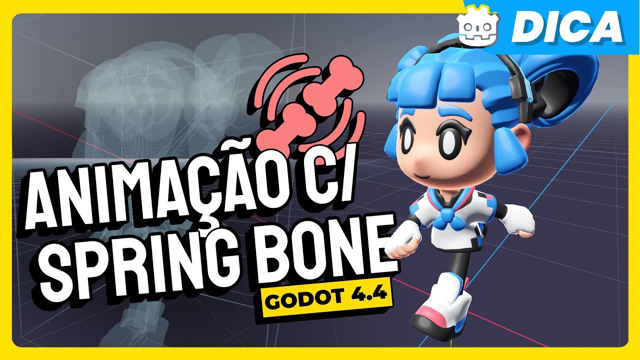 Mais Vida para SUAS ANIMAÇÕES 3D com SPRING BONE SIMULATOR 3D da Godot 4.4! | Godot Tutorials