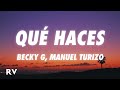 Becky G, Manuel Turizo - Qué Haces