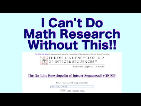 Can't Do Math Research Without This! The Online Encyclopedia of Integer Sequences