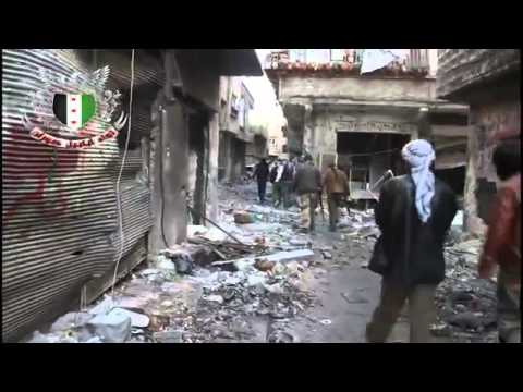 انتشار مقاتلي لواء أبابيل حوران قبل المشاركة في المعارك في شارع نسرين في محافظة دمشق