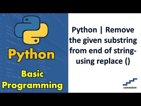 Python Remove The Given Substring From End Of String Using Replace