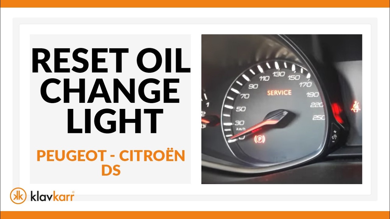 [TUTO] Reset oil service light PEUGEOT-CITROËN-DS