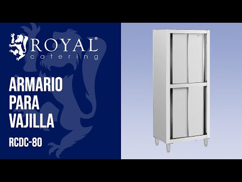 vídeo - Armario para vajilla - 800 x 500 x 1800 mm - Royal Catering