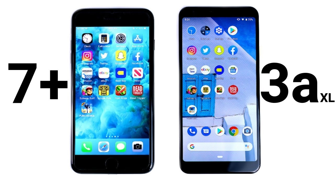iPhone 7 Plus vs Pixel 3a XL Speed Test!
