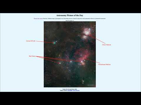 2020  November 12 - Comet ATLAS and Orion's Belt