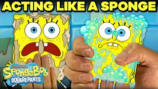 SpongeBob Acting Like A Sponge! 🧽 | SpongeBob