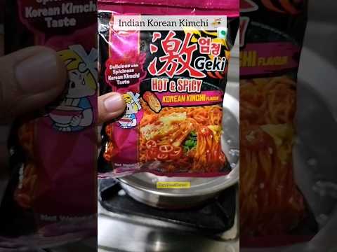 🤯All New Indian Nissin geki Hot & Spicy🌶️ Korean Kimchi Flavour🍜 #shorts #korean #kimchi
