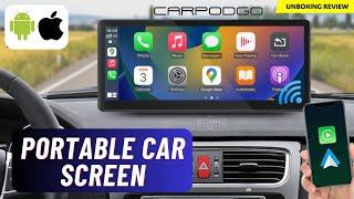 8.9" CarPlay Portable Screen - CarpodGo T3  -  FOR ANY CAR  ⫸ UNBOXING REVIEW