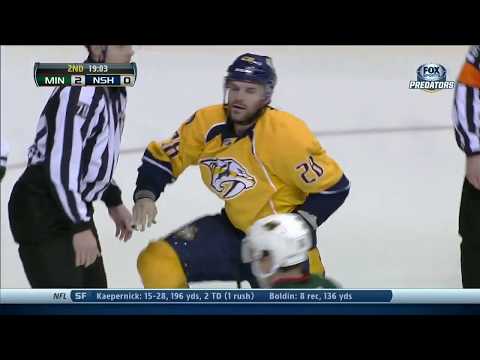 Paul Gaustad vs Clayton Stoner Jan,12 2014