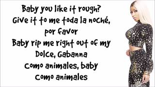 Nicki Minaj - Animales (Verse) Lyrics Video HD