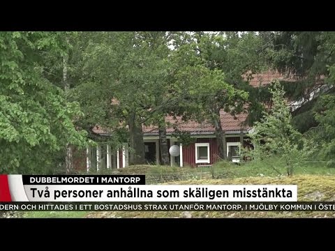 Två anhållna för dubbelmordet i Mantorp - Nyheterna (TV4)