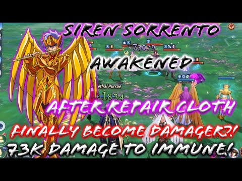 Saint Seiya: Awakening - Siren Sorrento Awakened! After Repair Cloth become Damager?! 73K Damage!