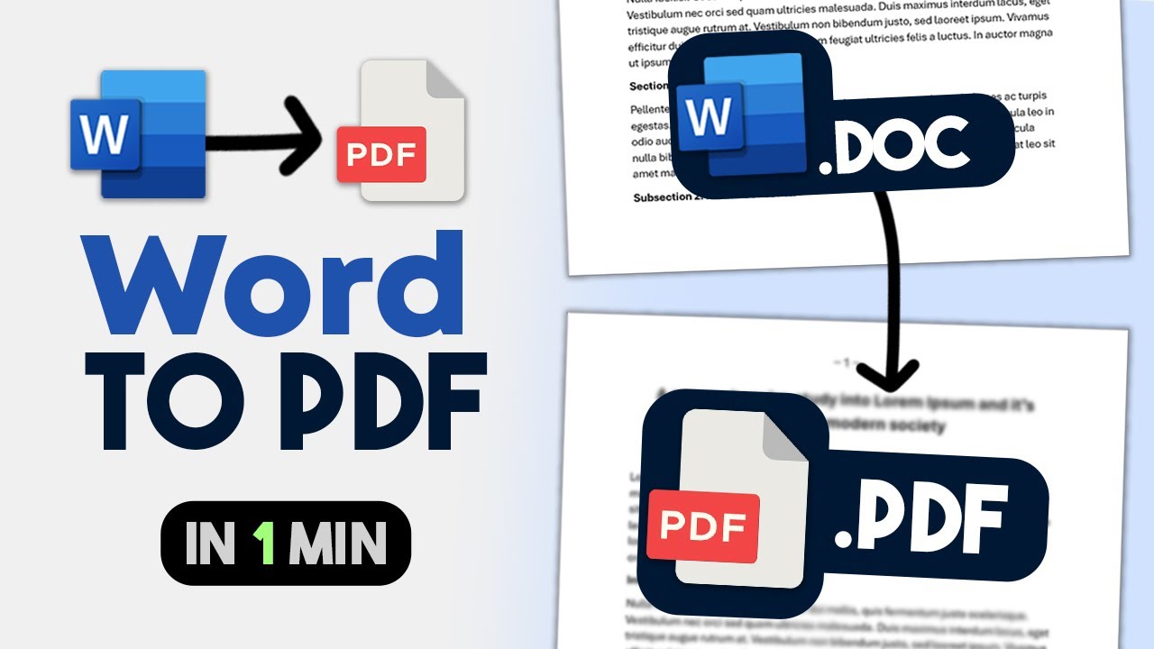 How To Convert Word To PDF in Laptop - DOC/DOCX to PDF (2 Methods)