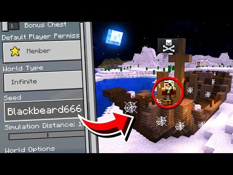 HAUNTED PIRATE SHIPWRECK SEED IN MINECRAFT! **NOT FAKE**