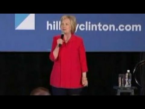 Clinton debuts new campaign slogan as 2016 race narrows