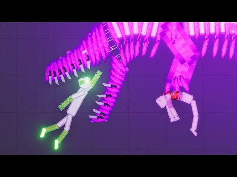 Superhuman with Full Immortality Attack Purple Monsters in People Playground (12)