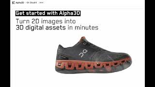 Alpha3D 2D image to 3D model AI tutorial