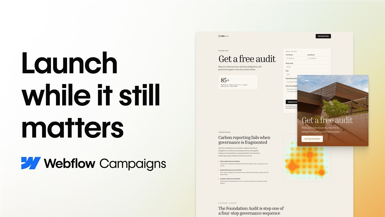 Introducing Webflow Campaigns – Launch While It Still Matters