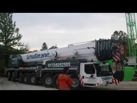 Baukran-Montage mit Liebherr LTM 1450-8.1