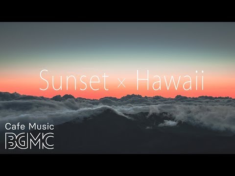 Sunset & Hawaiian Guitar Cafe Music - Relaxing Ukulele - Tropical Island Music for Beach