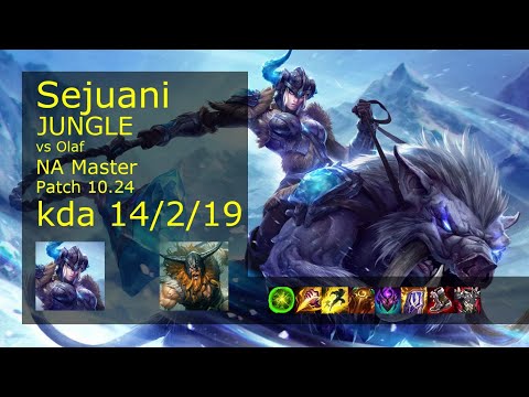 Sejuani Jungle vs Olaf - NA Master 14/2/19 Patch 10.24 Gameplay
