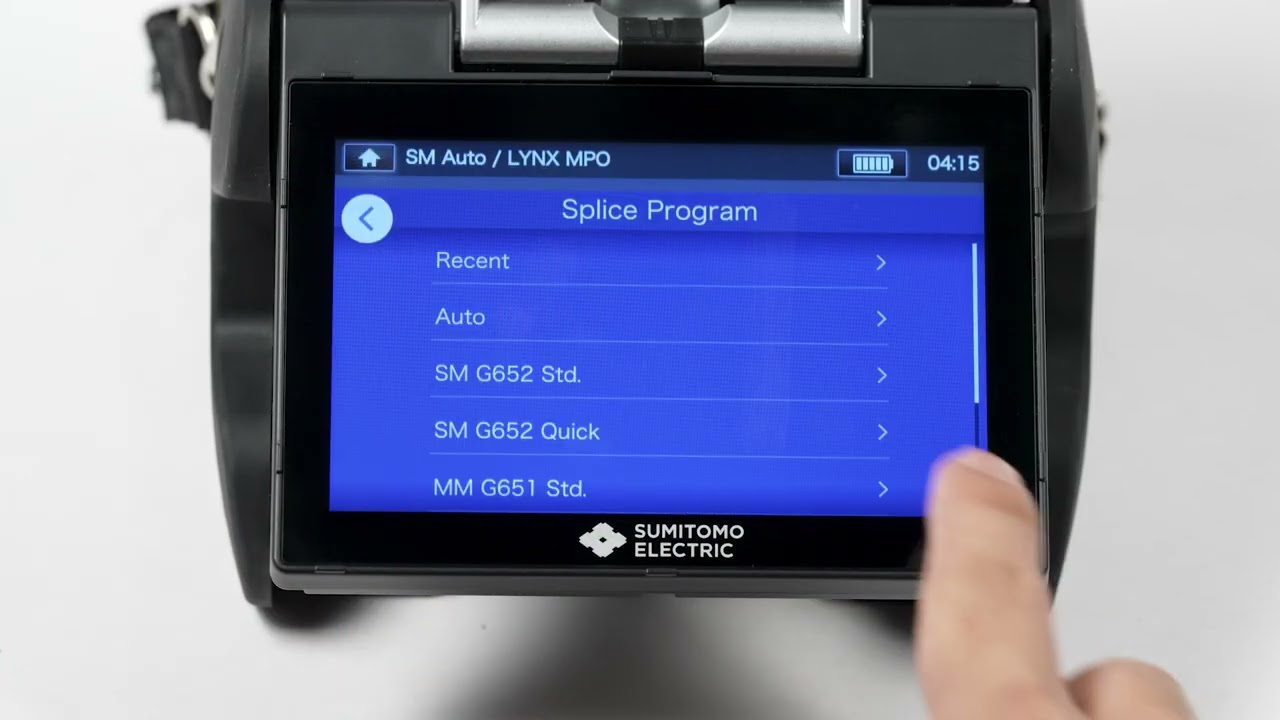 Setting the Splice & Heater Programs on Sumitomo Electric’s Quantum-Ultra Ribbon Fusion Splicer