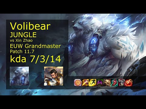 Volibear vs Xin Zhao Jungle - EUW Grandmaster 7/3/14 Patch 11.7 Gameplay