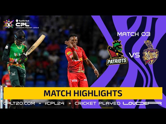 Highlights | St Kitts and Nevis Patriots vs. Trinbago Knight Riders | CPL 2024