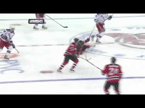 Artem Anisimov hits David Clarkson | 09/25/2010 [HD]