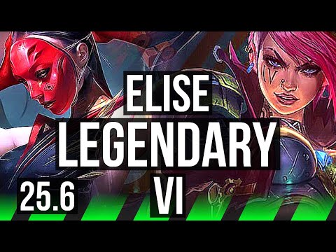 ELISE vs VI (JGL) | 9/1/8, Legendary | EUW Diamond | 25.6