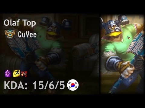 Olaf Top vs Fiora - CuVee - KR Challenger Patch 7.4